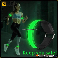 gelang lampu MRXS Sport Armband Wristband Safety Belt LED Light MR-233 warna hijau
