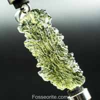 [จี้ห้อยคอจาก Maly Chlum + COA + 3.53กรัม] #18 จี้เกรดพรีเมี่ยม สะเก็ดดาว Moldavite โมลดาไวท์ แท้ 10