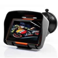 4.3 inch Touch Screen Motorcycle GPS Navigation Car GPS IPX67 Waterproof GPS Bluetooth Tracker FM BT Bullit in 8GB Free igo Maps