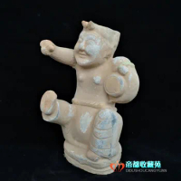 Han Dynasty (25-186) Pottery Carving Pottery Figurines, drummer