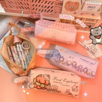 Kawaii Pencil Case Estuches Escolares Pencil Cases For Girls School Supplies Trousse Scolaire Bag Korean Stationery Pencil Pouch