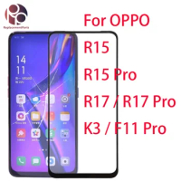 10Pcs Touch Panel Replacement For OPPO R17 R15 F11 Pro K3 Front Outer Glass Lens With OCA