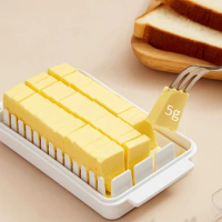 Japanese-style butter cutting storage box refrigerator with lid cheese cheese storage crisper baking butter knife cutter
