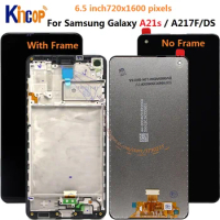 6.5 inch LCD For Samsung Galaxy A21s A217 LCD Touch Screen Digitizer LCD For Samsung A21s SM-A217F/DS with frame Display
