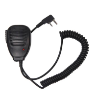 For Baofeng / Pofung Ham Two-way Radios Accessories 2Pin Handheld Speaker Mic With Back Clip For Baofeng UV-5R A UV-82L GT-3