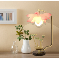 Lotus 中國風 檯燈 創意新中式 個性裝飾 客廳 臥室 床頭燈 溫馨藝術 荷花禪意燈 E27 110-220V