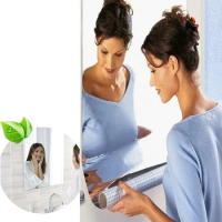 One Way Mirror Surface Wall Sticker Hot Sale Soft Mirror Wall Stickers Bathroom Mirror Silver Mosaic Square 3D Wall Paper