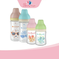 Babisil Newborn Glass Feeding Baby Nursing Bottle (5oz/8oz) straw bottle baby