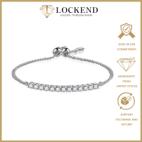[Lockend] Moissanite Diamond Smile 925 Silver Gelang