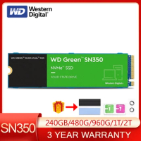 Original Western Digital WD Green SN350 NVMe SSD PCIe 3.0 M.2 2280 240G 480G 960G 1TB 2TB Up to 3200MB/s For desktop laptops