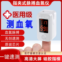 醫用指脈氧血氧儀手指夾式心率監測心跳脈搏血氧飽和度檢測儀家用
