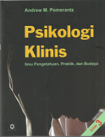 Psikologi Klinis Ilmu Pengetahuan, Praktik, dan Budaya Edisi 3 - Andrew M. Pomerantz - PP