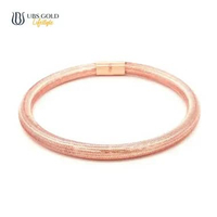 UBS Gold Gelang Emas Polos Megumi - Ggvp000307 - 17k 5cm-Rose Gold
