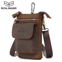 Pinggang Pinggang untuk Lelaki Kulit Kuda Gila Lelaki Kecil Sling Bahu Beg Tali Pinggang Poket efon