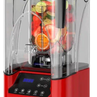 Lecon Chef Commercial Quiet Shield Blender 2200W Professional Industrial Blenders Red 2.2L/74oz BPA-Free Pitcher ,Ice Crushing