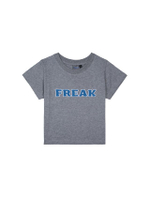 SS.06 - Freak Denim Font เสื้อครอปผู้หญิง สีเทา