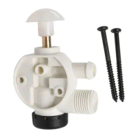 Toilet Water Valve Assembly PP White Vehicle Spare Parts Rv Trailer Toilet Repair Kit for 110 Pedal Flush Toilets