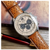 2024 CITIZEN Luxury Men's Brand Watch Automatic Date Leather Pattern Round Business Men's Quartz Waterproof Watch