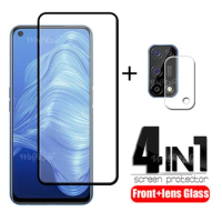 4-in-1 For Realme 7 5G Glass For Realme 7 5G Tempered Glass Full Cover Glue HD Screen Protector For Realme 7 5G Lens Glass 6.5"