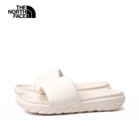 【The North Face】北面女款米白色品牌LOGO輕便拖鞋｜8A99WID