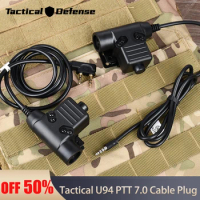 NEW U94 Tactical PTT for Original Military Headset PTT for Earmor Comtact Headphone Hunting Headset Fit Nato Plug Accessories