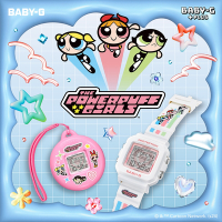 CASIO卡西歐 BABY-G  +PLUS x 飛天小女警 限量聯名 可愛出擊 手錶&吊飾套組 BGD-10KPP-7_39mm