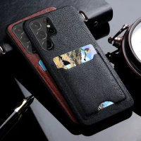 Case for Samsung galaxy S22 S21 Ultra Plus FE funda Luxury Pu Leather Card Holder Phone cover for Galaxy S22 Ultra Card Pocket