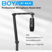 BOYA BY-BA30 BA20 Professional Microphone Boom Arm for Wireless Microphone Studio Podcasting Live Streaming Recording Youtube