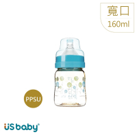 US baby 優生 真母感PPSU奶瓶(寬口徑160ml-藍)