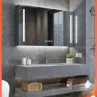 Customized Light Luxury Stone Plate Integrated Bathroom Cabinet Combination Bathroom Toilet Wash Basin Washstand Smart Mirror