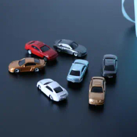 50PCS 1/87 Scale Vehicle Car child toy Architecture Scenery