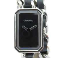 【二手名牌BRAND OFF】CHANEL 香奈兒 PREMIERE ICONIC CHAIN 皮革鍊帶 石英腕錶 H7023