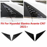 2pcs Car Side Window Triangle Shutter Rear Sunshade Blinder Air Vent Cover Accessories For Hyundai Elantra Avante CN7 2021 -2023