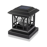 Waterproof IP65 Solar Fence Post Cap Lights Auto Dusk To Dawn Warm White RGB Lighting Outdoor Decor 