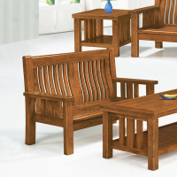 MUNA家居   198型樟木色實木組椅(雙人座)   135X74X102cm
