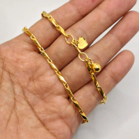 Gelang Biji Padi Aksesoris Perhiasan Lapis Emas