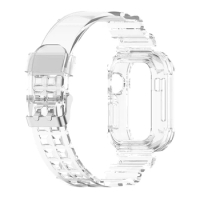 Soft Transparent TPU Watch Band For Apple Watch 6 5 4 3 2 1,Case For Apple Watch