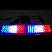 包郵汽車改裝一拖二紅白藍三色96LED爆閃燈 中網燈 頻閃燈 警示燈