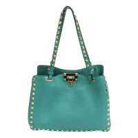 【二手名牌BRAND OFF】Valentino 范倫鐵諾 綠色 牛皮 肩背包