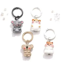 Poki Animal Keychain Karakter Mouse Hamster Koala Lucu Pet Gantungan Kunci Bagcharm Charm Tas Bag GK