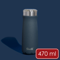 【S’well】Traveler不鏽鋼保溫瓶 海軍藍470ml / 保溫杯 保冷保冰杯 水壺 環保杯 便攜杯 咖啡杯 隨行杯