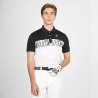 【Munsingwear】官方直營 企鵝牌 男款白色日本製特色織紋短袖POLO衫 MGTT2A02