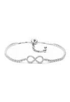 Millenne Millennia 2000 Infinity Cubic Zirconia Silver Adjustable Bracelet with 925 Sterling Silver