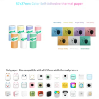Color Sticker Mini Thermal Printer Paper Sticker Photo Papers Label Paper For PeriPage PAPERANG Poooli 57mm width Photo Printer