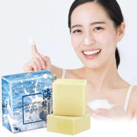 60g Sea Salt Soap Removal Pimple Pores Acne Treatment Cleaner Goat Milk Moisturizing Face Care Wash Basis for Skin Care TC121