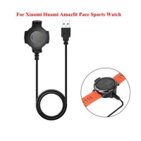 100pcs 5V / 300mA 1M Black USB Charging Cable Cradle Charger For Xiaomi Huami Amazfit pace Smart Watch Smart Accessories