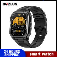 BOZLUN 1.95 inch Swimming Bluetooth Call Smartwatch Mens 400mAh Sports Pedometer Heart Rate Monitor Smart Watch for android ios
