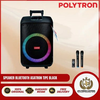 SPEAKER AKTIF ASATRON BLUETOOTH PORTABLE 12 INCH TIPE BLACK PRODUK ORIGINAL DAN BERGARANSI