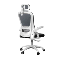 【E家工廠】搖擺款辦公椅 電腦椅 辦公桌椅 人體工學椅 書桌椅(270-AJ椅子（白框黑網）搖擺款)