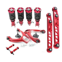 Glosok High performance Adjustable Coilover Shock Struts + Camber Control Arm Kit For